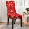 Vianočný poťah na stoličku červený 1ks