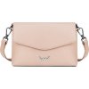 Vuch Dámska kožená crossbody kabelka Leyra Beige