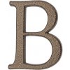 PSG 64.14B - hliníkové 3D písmeno B, číslo na dom, výška 105 mm, hnedé