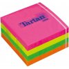 Post-it Samolepiaci bloček kocka Tartan 76x76 4 neónové farby