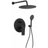 Sapho KAI podomietkový sprchový set s pákovou batériou, otočný prepínač, 2 výstupy, čierna matná KA43/15-03