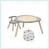 Stokke MuTable Storm Grey + Stolička + Kôš na hračky Clouds