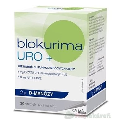 Blokurima URO+ 2g D-manózy močové cesty 30 vreciek