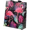 Darčeková taška Plameniaky Čierna 30,5cm x 24,5cm x 10cm