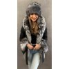 Max Original Leather Textilná bunda s pravou kožušinou LIONE black/silver (40 XS) - Black-silver - 40