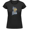 Akciové Dámske Tričko Gildan - Nápis - Všetko, čo potrebujete, je láska a pes - Čierna - XXL - Dámske