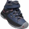 KEEN TARGHEE MID WP K blue nights/red carpet US 12 / EU 30,0 / UK 11 / 18,5 cm; Modrá obuv