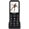 EVOLVEO EasyPhone LT, mobilný telefón pre seniorov s nabíjacím stojanom (čierna farba)