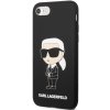 Púzdro Karl Lagerfeld Apple iPhone 7/8/SE 2020/SE 2022 Liquid Silicone Ikonik NFT čierne