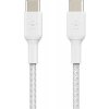 Belkin CAB004bt1MWH oplétaný USB-C - USB-C, 1m, bílý