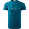 Nový Zéland EKG - Klasické pánske tričko - L ( Petrolejová )