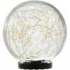 Nexos 86741 Solárne osvetlenie sklenená guľa, teplá biela, 15 cm