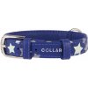 COLLAR Kožený obojok s hviezdami Glamour, 27-36cm/15mm, fialová