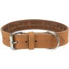 Trixie Rustic kožený obojok Heartbeat - hnedá L-XL