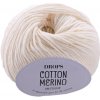 Pletacia vlna Drops COTTON MERINO UNI COLOUR 01 smotanová