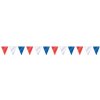 Vlajočková girlanda červená biela modrá 10 m