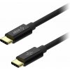 AlzaPower CompactCore USB-C to USB-C 2.0, 100 W, 1 m – čierny APW-CBTC2001CB