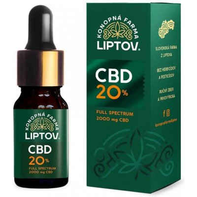 Konopná farma Liptov CBD Konopný olej 20% Full spectrum 10 ml