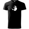 Mačka - Jin jang - Tričko extra veľké (5-8XL) - 5XL ( Čierna )