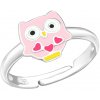 Majya Strieborný nastaviteľný prsteň SOVIČKA 10652