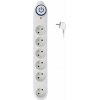 ABCtech Solight PO63 přepěťová ochrana, 150J, 6 zásuvek, 3m, bílá
