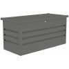 Záhradný box G21 Denver 400 L, metalický šedý plechový