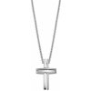 Pánsky oceľový náhrdelník kríž Lotus Style LS1984-1/3