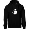 Mačka - Jin jang - Oversized mikina dámská Moon - kratšia + širšia - 2XL ( Čierna )