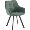 Tempo Kondela Dizajnové kreslo zelená Velvet/čierna, PETIN