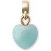 Daniel Wellington Očarujúce pozlátený prívesok v tvare srdca s amazonitom Charms DW00401483
