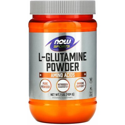 Now sports l-glutamín v prášku 454 g