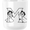 Plastový pohár MOOMIN ABC 200 ml, písmeno M, biela, RIG-TIG