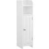 Úzka kúpeľňová skrinka stojaca s nastaviteľnými policami 18x20x80cm biela