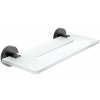 Nimco Polica do kúpeľne a sprchy 30 cm – bez vŕtania Unix čierna UNC-X430-90