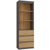 TP Living Knižnica Sandy RS-60 antracit/dub artisan