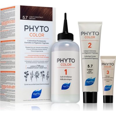 Phyto Color farba na vlasy bez amoniaku 5.7 Light Chestnut Brown