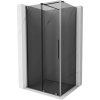Mexen Velar, sprchový kút s posuvnými dverami 130 x 80 cm, 8mm šedé sklo, brúsený grafit, 871-130-080-41-95