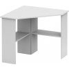 Tempo Kondela PC stôl, rohový, biela, RONY NEW