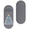 Bavlnené ťapky s ABS protišmykovou šľapou Vianočný stromček GREY (sivá) EU 38-40