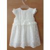 Detské šifónové šaty kr. rukáv biele - Srdiečka, veľ. 80