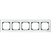Rámček 5-násobný sklo biela briliantová Merten ElegG (Schneider)