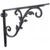 Liatinová konzola pod poličku Mensola čierna, 20 x 27 cm