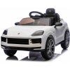Beneo Elektrické autíčko Porsche Cayenne 12V s pohonom zadných kolies a licenciou (Jednomiestne), biele, Lítiová batéria, široké sedadlo, Odpružené nápravy, 2,4 GHz Diaľkový ovládač, MP3 prehrávač so
