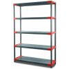 REGÁL PLASTOVÝ Tytan-5 180x90x46 PVC Povrchová úprava: Červená Wamar Sosenka