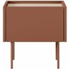 BOGART Nočný Stolík so zásuvkou Desin 45 1SZ FARBA: červená keramická / dub nagano