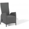 Doppler PARIS LIKA-TEX® sivé - luxusné polohovacie záhradné kreslo (N352) - Rozbalený tovar