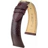 Kožený remienok Hirsch London L 04366060-7, fialový, jašterica, dĺžka L, Quick Release 17 mm