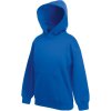 Fruit of the Loom Mikina Classic Kids Hooded Sweat s kapucí, dětská COT-162043450a4 Královská modrá 116