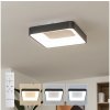 | Brilagi - LED stmievateľné stropné svietidlo FALCON II LED/80W/230V 40x40 cm čierne + diaľkové ovládanie | BRC2669-400/CR