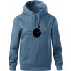 Koule vs kolka - Oversized mikina dámská Moon - kratšia + širšia - M ( Denim )